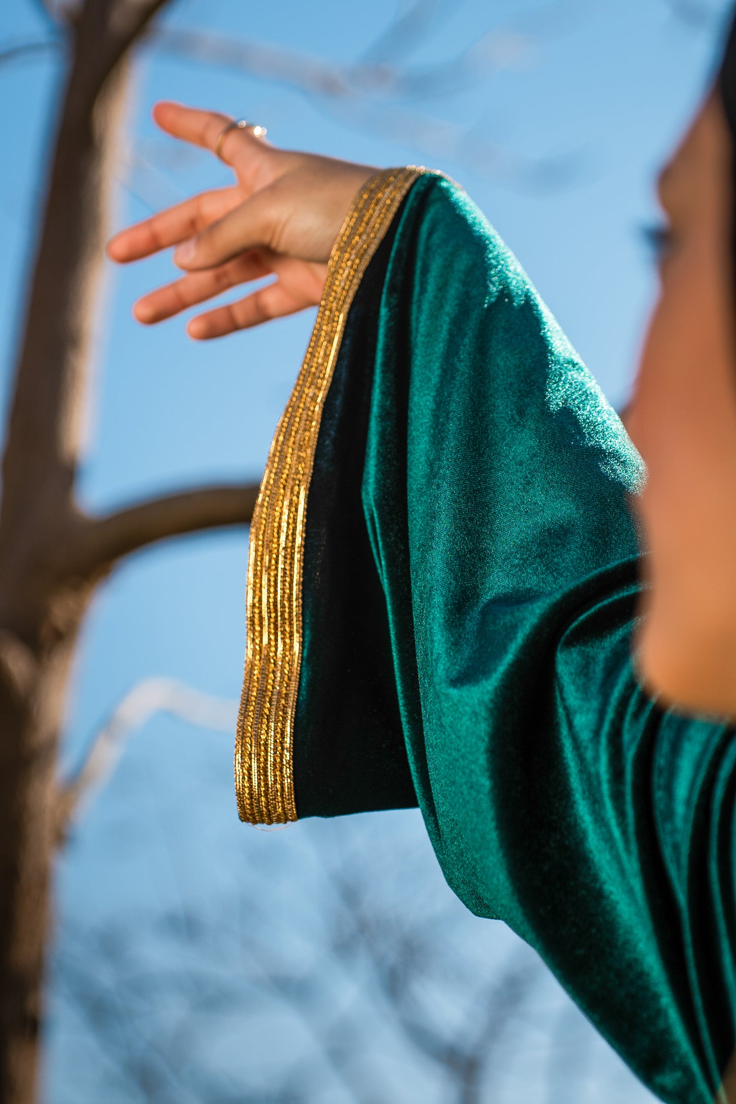 Gold velvet kaftan